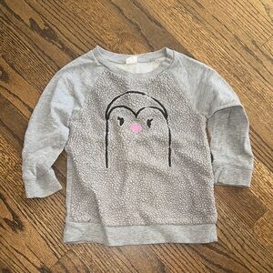 GAP Gray Kids Sweatshirt with Penguin Design